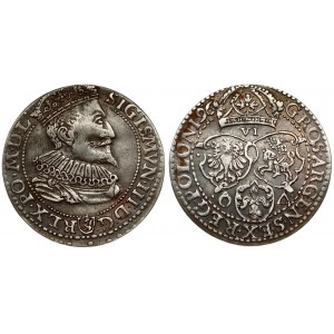 Poland 6 Groszy 1596 Malbork. Sigismund III Vasa (1587-1632). Crown coins 1596 Malbork; small bust of the king. Silver...