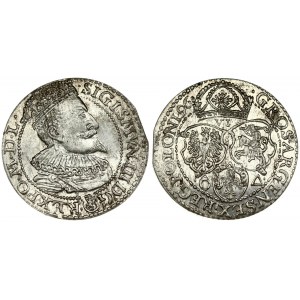 Poland 6 Groszy 1596 Malbork. Sigismund III Vasa (1587-1632); a small bust of a king .  Kop. 1240 (R1...