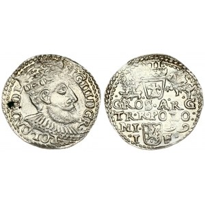 Poland 3 Groszy 1599 Olkusz. Sigismund III Vasa (1587-1632). Averse: Crowned bust right. Reverse...