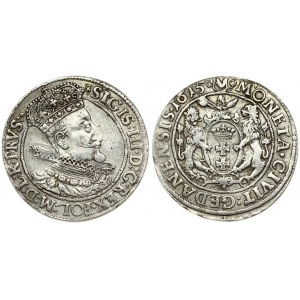 Poland Gdansk 1 Ort 1615 SA Sigismund III Vasa (1587-1632). Averse Lettering: SIGIS III D G REX POL M D L R PRVS...