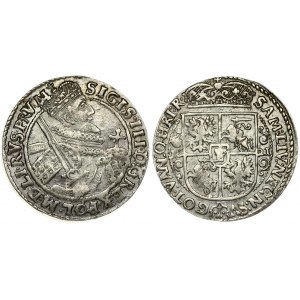Poland 1 Ort 1621 (PRV:M) Bydgoszcz. Sigismund III Vasa (1587-1632). Averse: Crowned half-length figure right. Reverse...