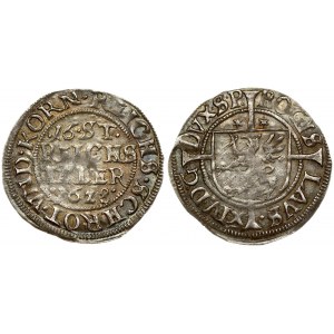 Poland Pomerania-Stettin 1/16 Thaler 1628 Bogislaus XIV(1620-1637). Averse: Griffin to left. Reverse: 4...