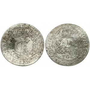 Poland 1 Zloty (tymf) 1665 AT Krakow. John II Casimir Vasa(1648-1668). Averse: Crowned monogram. Reverse...