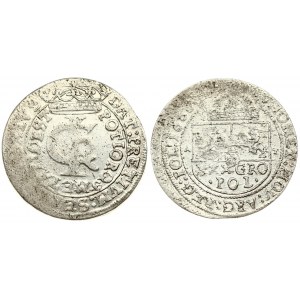 Poland 1 Gulden (Tymf) 1666 AT Krakow. John II Casimir Vasa (1649–1668). Averse: Crowned monogram. Reverse...
