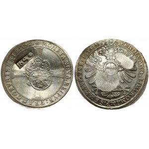 Russia 1 Jefimok 1655 Alexei Michailowitsch(1645-1676). Overstruck on one. With two counterstamps on the back: 1) St...