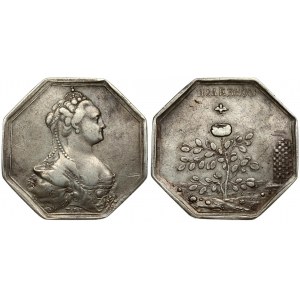 Russia Medal ND (1793). By T. Ivanov/S. Yudin. Catherine II (1762-96). Octagonal. Averse: Bust of Catherine II right...