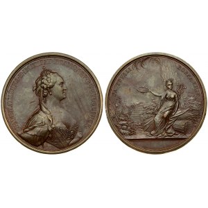 Russia Medal (1796) 'Retribution for Labor'. Persons. Art : portrait of Catherine II. Engraver K. Baranov. gr. Copper...