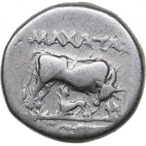 Illyria - Apollonia - Maxatas and Nebriskoi AR Drachm - (circa 275/10-48 BC)