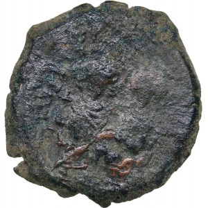Byzantine AE Half Follis - Justin II and Sophia (565-578 AD)