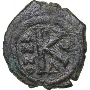 Byzantine AE Half Follis - Justin II and Sophia (565-578 AD)