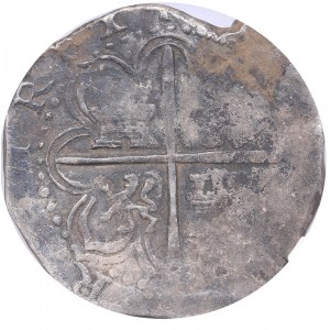 Spain - Sevilla B 4 reales ND (1556-1598) NGC VF Details