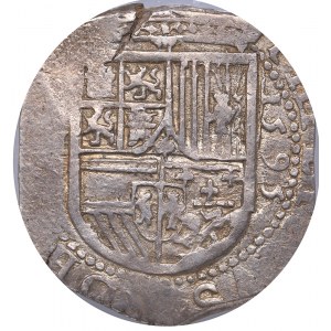 Spain - Sevilla 4 reales 1595 NGC AU 58