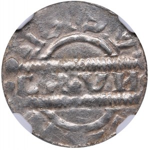 Netherlands - Friesland Leeunwerden Denar - Bruno III (1038-57) NGC MS 60