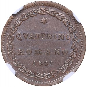 Italy - Papal States Qvattrino Romano 1831 1831 R NGC MS 63 BN