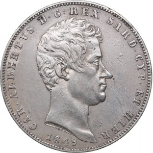 Italy - Sardinia 5 lire 1849