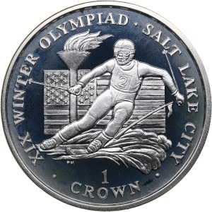 Isle of Man 1 crown 2002 - Olympics Salt Lake 2002