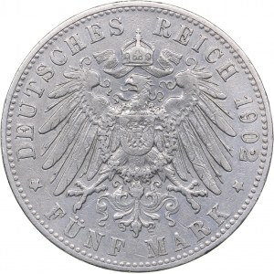 Germany - Hamburg 5 mark 1902 J
