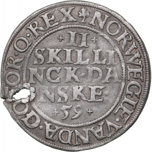 Denmark 2 skilling 1559