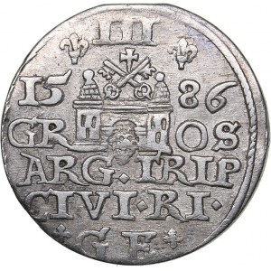 Riga 3 grosz 1586 - Stephen Batory (1576-1586)