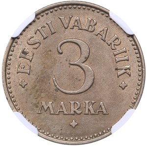 Estonia 3 marka 1925 NGC MS 62