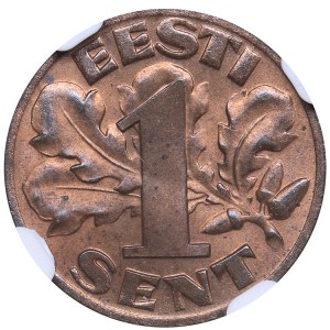 Estonia 1 sent 1929 NGC MS 64 RB