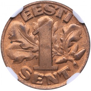 Estonia 1 sent 1929 NGC MS 65 RB