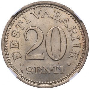 Estonia 20 senti 1935 NGC MS 64+