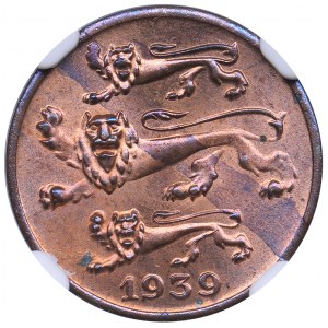 Estonia 1 sent 1939 NGC MS 63 RB