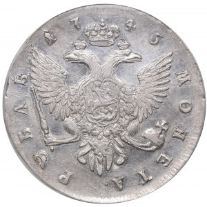 Russia Rouble 1745 СПБ PCGS XF 45