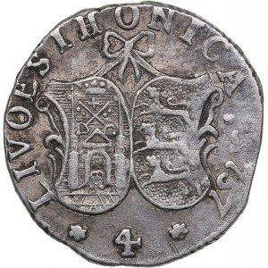 Russia - Livonia & Estonia 4 kopecks 1757