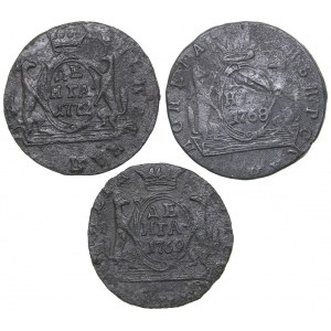Russia - Siberia Denga 1768, 1769, 1772 KM (3)