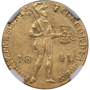 Russia Ducat 1841 - Russian imitation of Netherlands gold ducat NGC AU 55