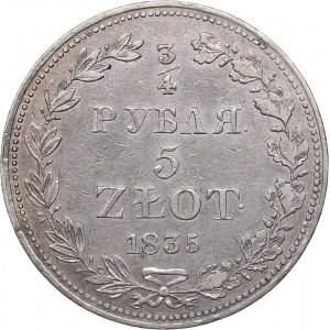 Russia - Poland 3/4 roubles - 5 zlotych 1835 MW