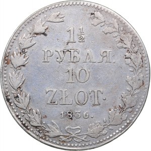 Russia - Polad 1 1/2 roubles - 10 zlotych 1836 MW