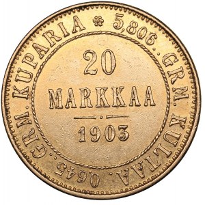 Russia - Grand Duchy of Finland 20 markkaa 1903 L