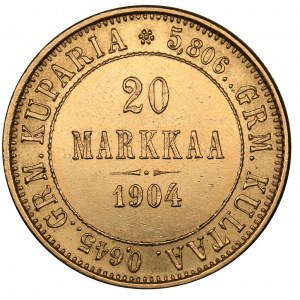 Russia - Grand Duchy of Finland 20 markkaa 1904 L