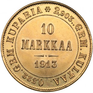 Russia - Grand Duchy of Finland 10 markkaa 1913 L