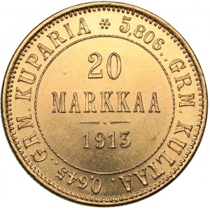 Russia - Grand Duchy of Finland 20 markkaa 1913 S