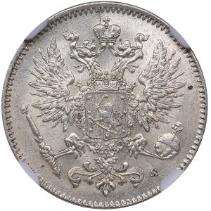 Russia - Grand Duchy of Finland 50 penniä 1916 S NGC MS 64