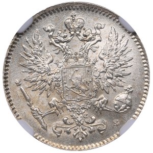 Russia - Grand Duchy of Finland 50 penniä 1916 S NGC MS 66