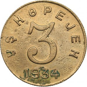 Russia - Tuva (Tannu) 3 kopeks 1934