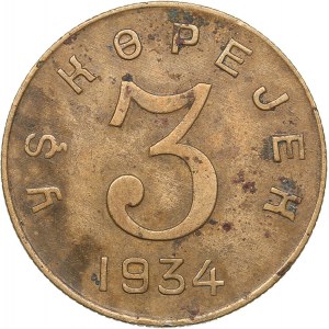 Russia - Tuva (Tannu) 3 kopeks 1934