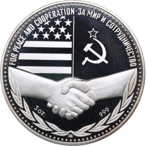 Russia - USSR table medal  For peace and cooperation 1987