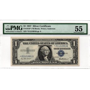 USA 1 dollar 1957 PMG 55