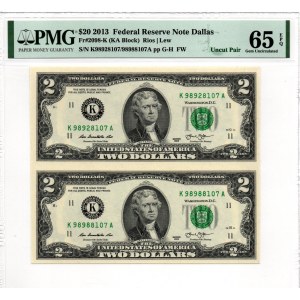 USA 2 dollars 2013 PMG 65 EPQc