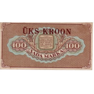 Estonia 100 marka 1923 - 1 kroon