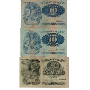Estonia lot of paper money (3)