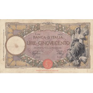 Italy 500 lire 1940