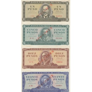 Cuba 1-20 peso 1964 - SPECIMENS