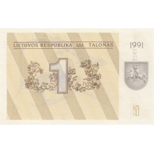 Lithuania 1 talonas 1991